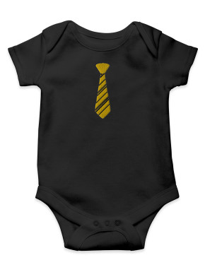 Body bebé uniforme Hufflepuff gris Harry Potter