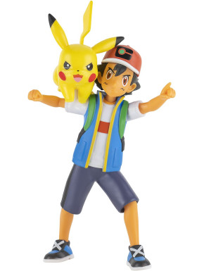 Pokémon Figuras Battle Feature Ash & Pikachu 11 cm