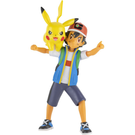 Pokémon Figuras Battle Feature Ash & Pikachu 11 cm