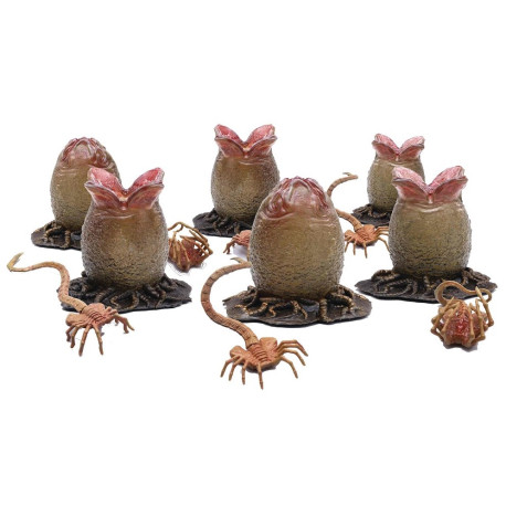 HUEVOS Y FACEHUGGER SET 6 FIGURAS 1/18 SCALE PREVIEWS EXCLUSIVE ALIEN