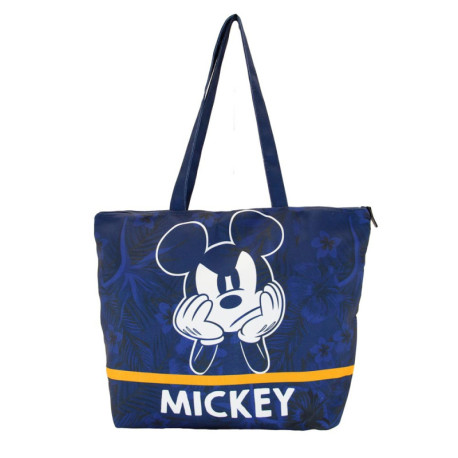 Mickey Mouse Blue Bolsa de Playa Soleil Pequeña, Azul Oscuro