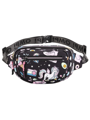 Oh My Pop! Illusion Riñonera Glaze, Negro