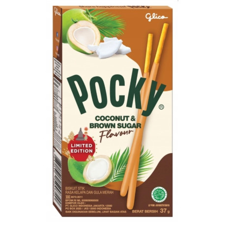 Pocky Snack Sabor Coco y Azúcar Moreno