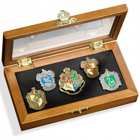 Caja de Pins Casas Hogwarts Noble Collection