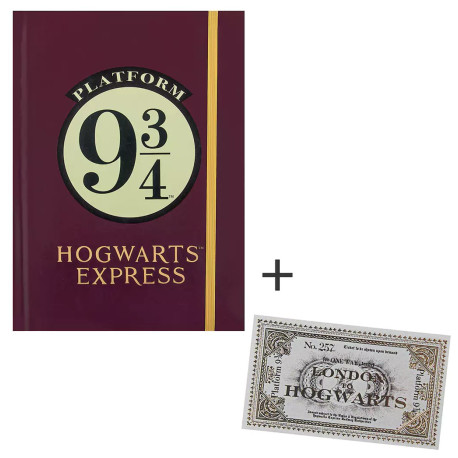 Libreta Hogwarts Express Tapa Dura + Marcapáginas Harry Potter