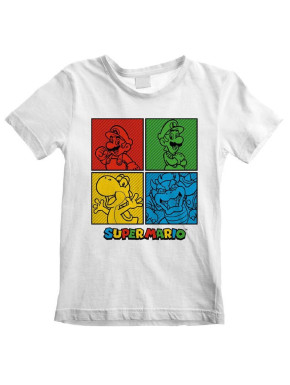 Camiseta Infantil Super Mario Personajes