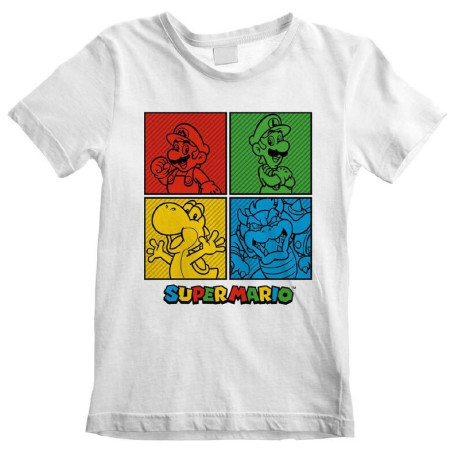 Camiseta Infantil Super Mario Personajes