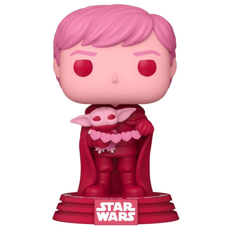 Star Wars Valentines POP! Star Wars Vinyl Figura Luke & Grogu 9 cm