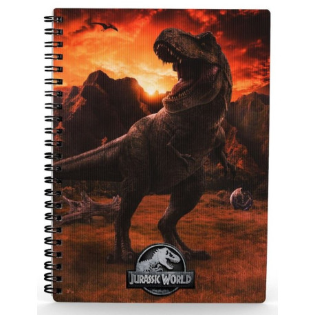 LIBRETA EFECTO 3D INTO THE WILD JURASSIC WORLD