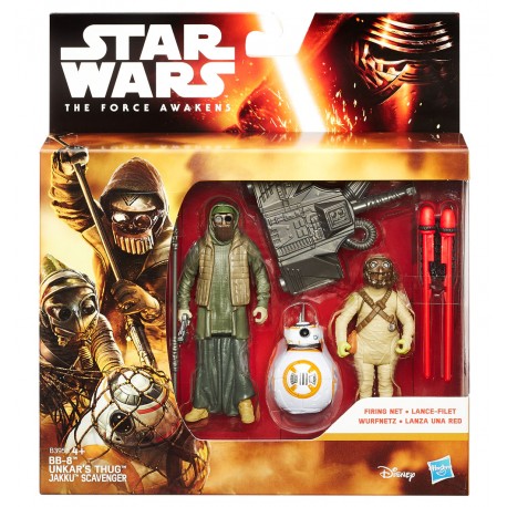 Pack Figuras Star Wars BB-8, matón de Unkar y basurero de Jakku