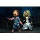 Lot de 2 figurines de la mariée de Chucky Chucky & Tiffany 14 cm NECA