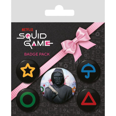 Squid Game Pack 5 Chapas Front Man