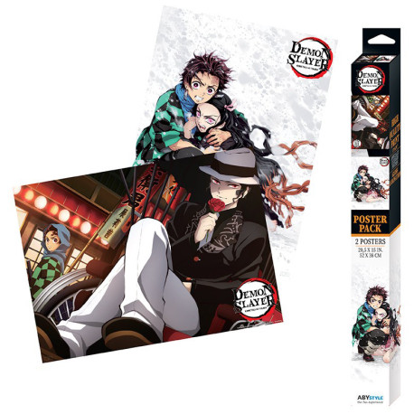 Conjunto de 2 posters Kimetsu no Yaiba