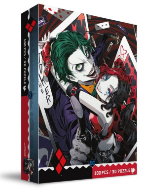 Puzzle Lenticular Joker e Harley Quinn 100 peças