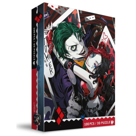 Puzzle lenticulaire Joker et Harley Quinn DC Comics 100 pièces