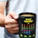 Taza térmica Space Invaders sensitiva calor