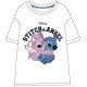 Camiseta Corta Stitch y Angel Disney