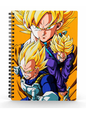 Caderno de Notas 3D Saiyans Dragon Ball