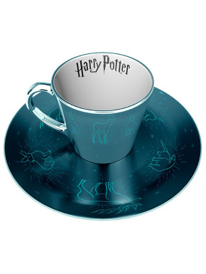 Set de Taza y Plato de Café Harry Potter Patronus