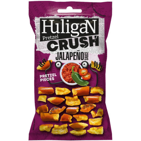 Snack de Pretzle Huligan Crush Jalapeño