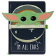 Caderno A5 Baby Yoda The Mandalorian All Ears