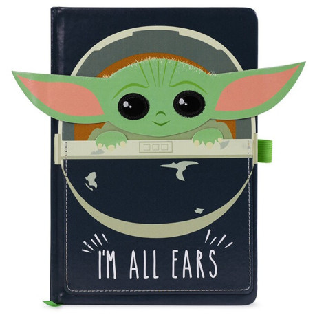 Caderno A5 Baby Yoda The Mandalorian All Ears