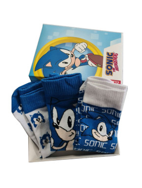 Set de 3 pares de calcetines Sonic
