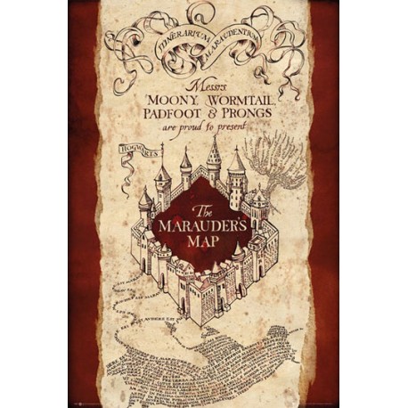 mapa harry potter Poster Mapa del Merodeador Harry Potter solo 9.90€ – LaFrikileria.com mapa harry potter