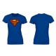 Camiseta Superman logo azul chica