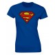 Camiseta Superman logo azul chica