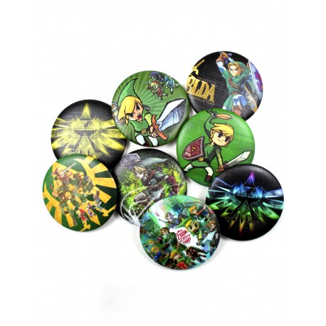 Set 8 chapas grandes Zelda