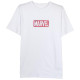 Camiseta Marvel logo blanca