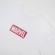 Camiseta Marvel logo blanca