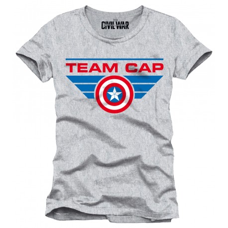 T-shirt Team Cap gris de Marvel