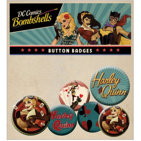 Pack chapas Harley Quinn retro