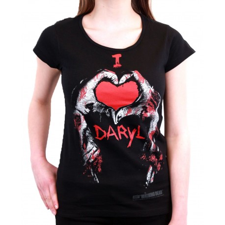 T-shirt fille que j'aime Daryl