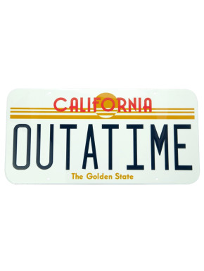 BACK TO THE FUTURE - Metal plate "OUTATIME" (28x38)