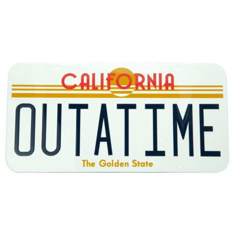 BACK TO THE FUTURE - Metal plate "OUTATIME" (28x38)