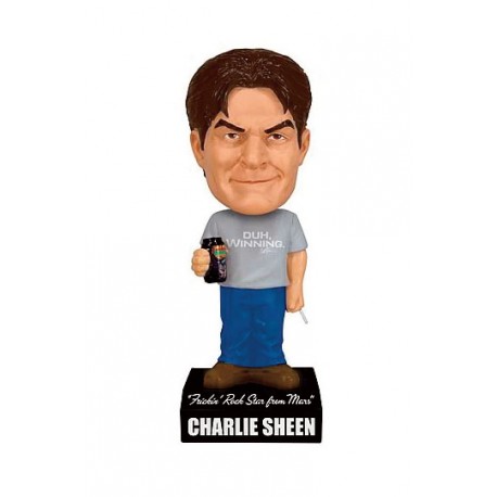 Charlie Sheen Wacky Wobbler Cabezón con il suono