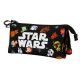 Star Wars Chibi Estuche Portatodo Triple FAN, Negro