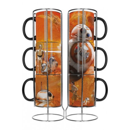 Star Wars Episodio VII Pack 3 tazas BB-8 androides