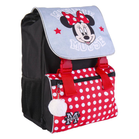 MOCHILA ESCOLAR GRANDE EXTENSIBLE MINNIE