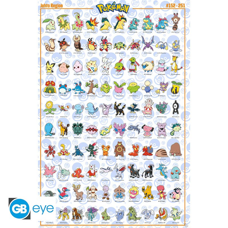 Poster Pokemon Johto por 8,90€ –