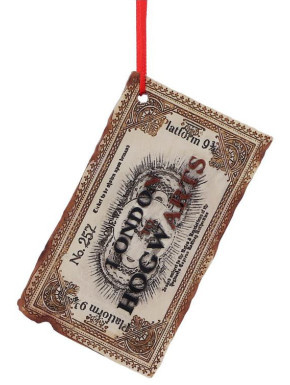 ADORNO DE NAVIDAD HARRY POTTER TICKET HOGWARTS EXPRESS