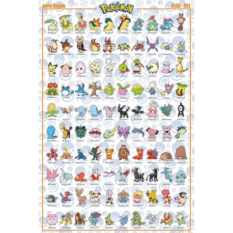 POKEMON - Poster "Johto English" (91.5x61)