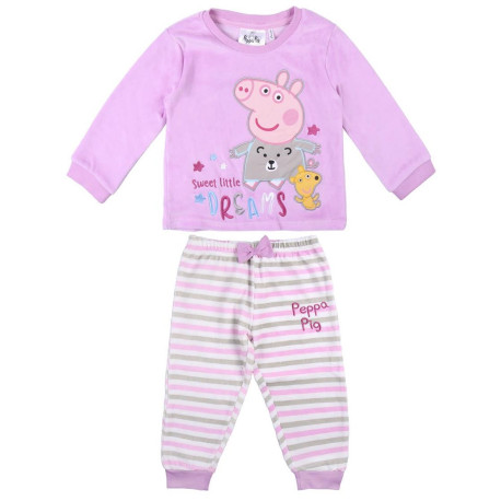 PIJAMA LARGO VELOUR COTTON PEPPA PIG