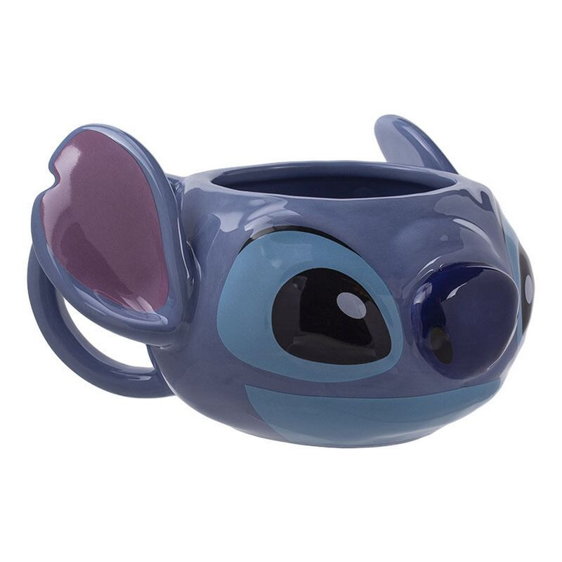 Taza Crisa de Vidrio 377 ml Disney 100 Stitch