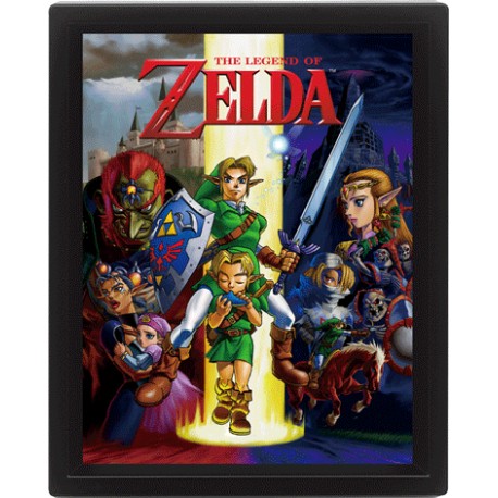 Poster Encadré par la motion Zelda