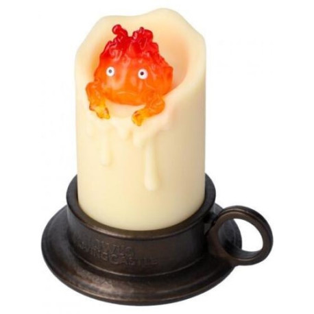 ILLUMINATED CALCIFER & CANDLE ESTATUA PVC  EL CASTILLO AMBULANTE STUDIO GHIBLI
