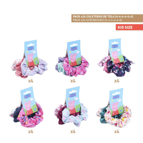 ACCESORIOS PELO COLETERO DE TELA 24 PIEZAS PEPPA PIG